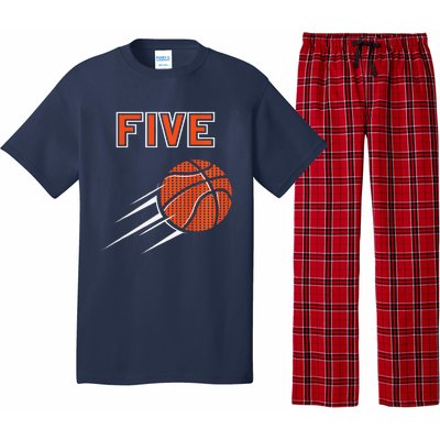 5th Birthday Basketball Party Jersey 5 Years Old Pajama Set