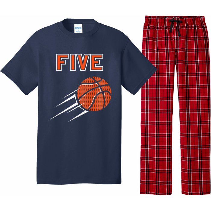 5th Birthday Basketball Party Jersey 5 Years Old Pajama Set