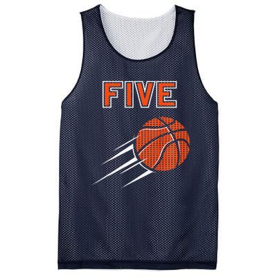 5th Birthday Basketball Party Jersey 5 Years Old Mesh Reversible Basketball Jersey Tank