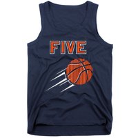 5th Birthday Basketball Party Jersey 5 Years Old Tank Top