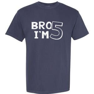 5th Birthday Boy Bro I’M 5 Year Old Five Fifth Party Garment-Dyed Heavyweight T-Shirt