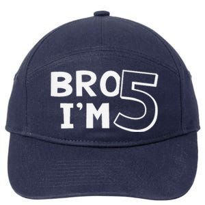 5th Birthday Boy Bro I’M 5 Year Old Five Fifth Party 7-Panel Snapback Hat