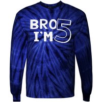 5th Birthday Boy Bro I’M 5 Year Old Five Fifth Party Tie-Dye Long Sleeve Shirt