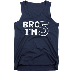 5th Birthday Boy Bro I’M 5 Year Old Five Fifth Party Tank Top