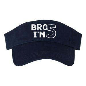 5th Birthday Boy Bro I’M 5 Year Old Five Fifth Party Valucap Bio-Washed Visor