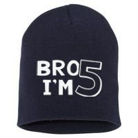 5th Birthday Boy Bro I’M 5 Year Old Five Fifth Party Short Acrylic Beanie