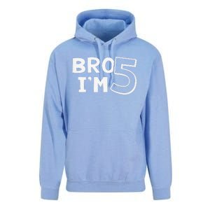 5th Birthday Boy Bro I’M 5 Year Old Five Fifth Party Unisex Surf Hoodie