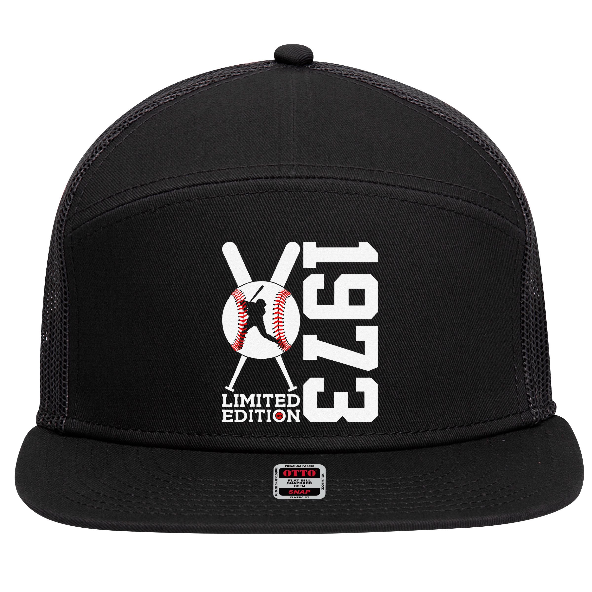 50th Birthday Baseball Limited Edition 1973 7 Panel Mesh Trucker Snapback Hat