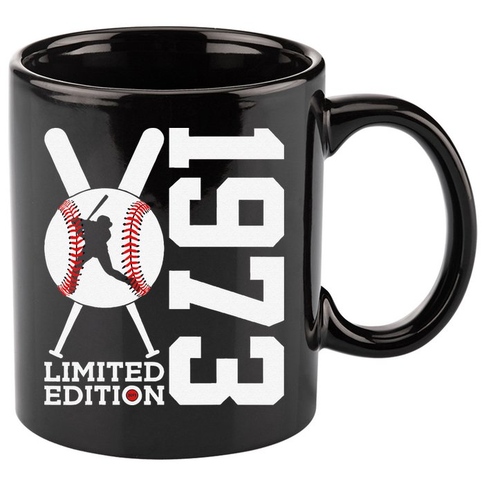 50th Birthday Baseball Limited Edition 1973 11oz C Handle Ceramic Mug