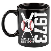 50th Birthday Baseball Limited Edition 1973 11oz C Handle Ceramic Mug