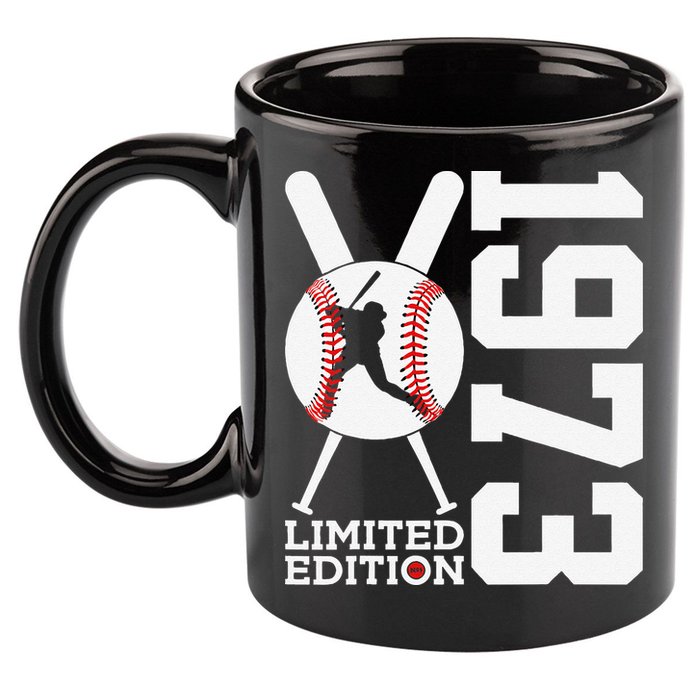 50th Birthday Baseball Limited Edition 1973 11oz C Handle Ceramic Mug