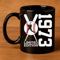 50th Birthday Baseball Limited Edition 1973 11oz C Handle Ceramic Mug