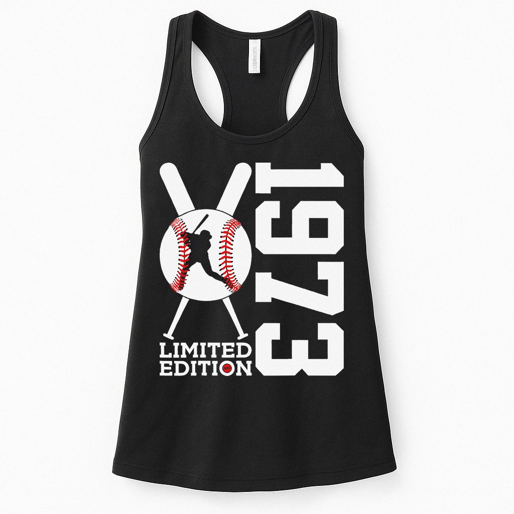50th Birthday Baseball Limited Edition 1973 Womens Tank Top