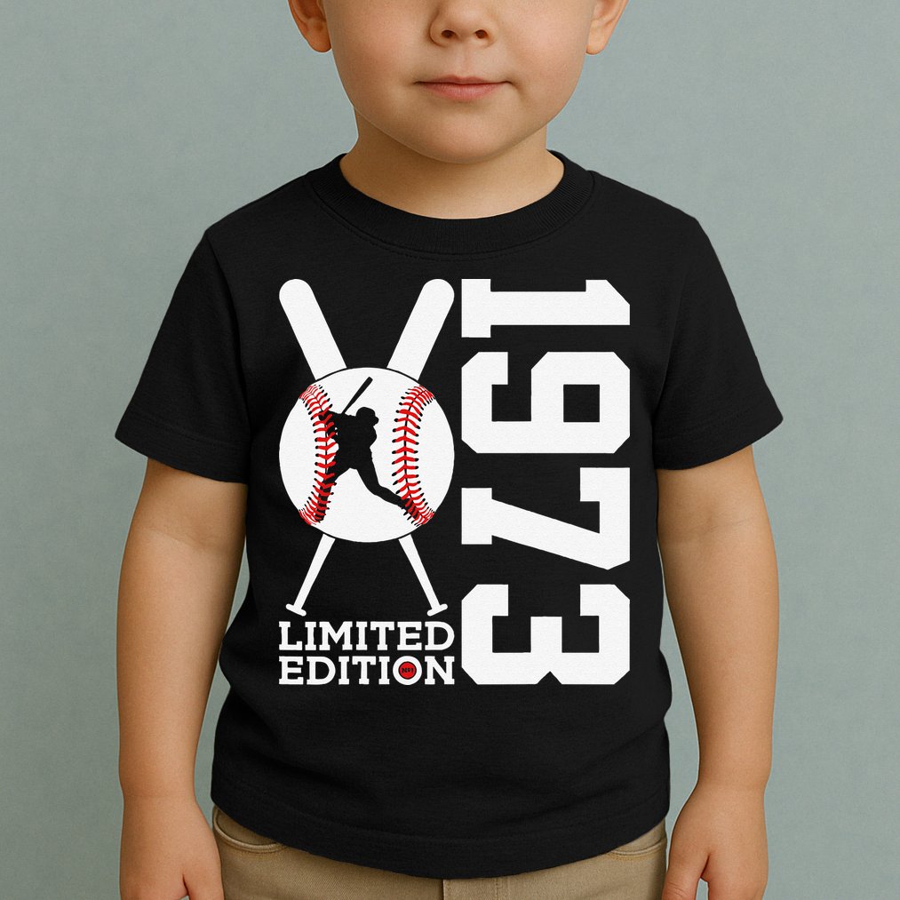 50th Birthday Baseball Limited Edition 1973 Toddler T-Shirt