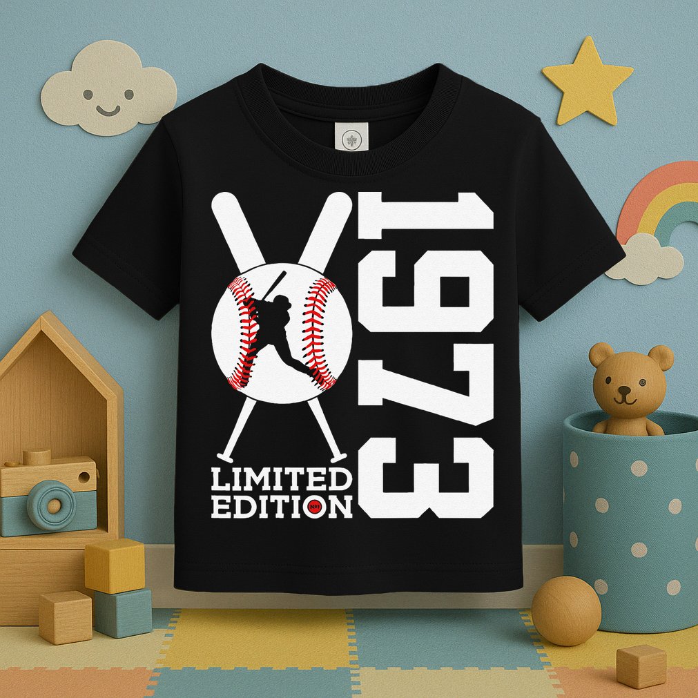 50th Birthday Baseball Limited Edition 1973 Toddler T-Shirt