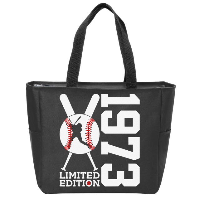 50th Birthday Baseball Limited Edition 1973 Zip Tote Bag