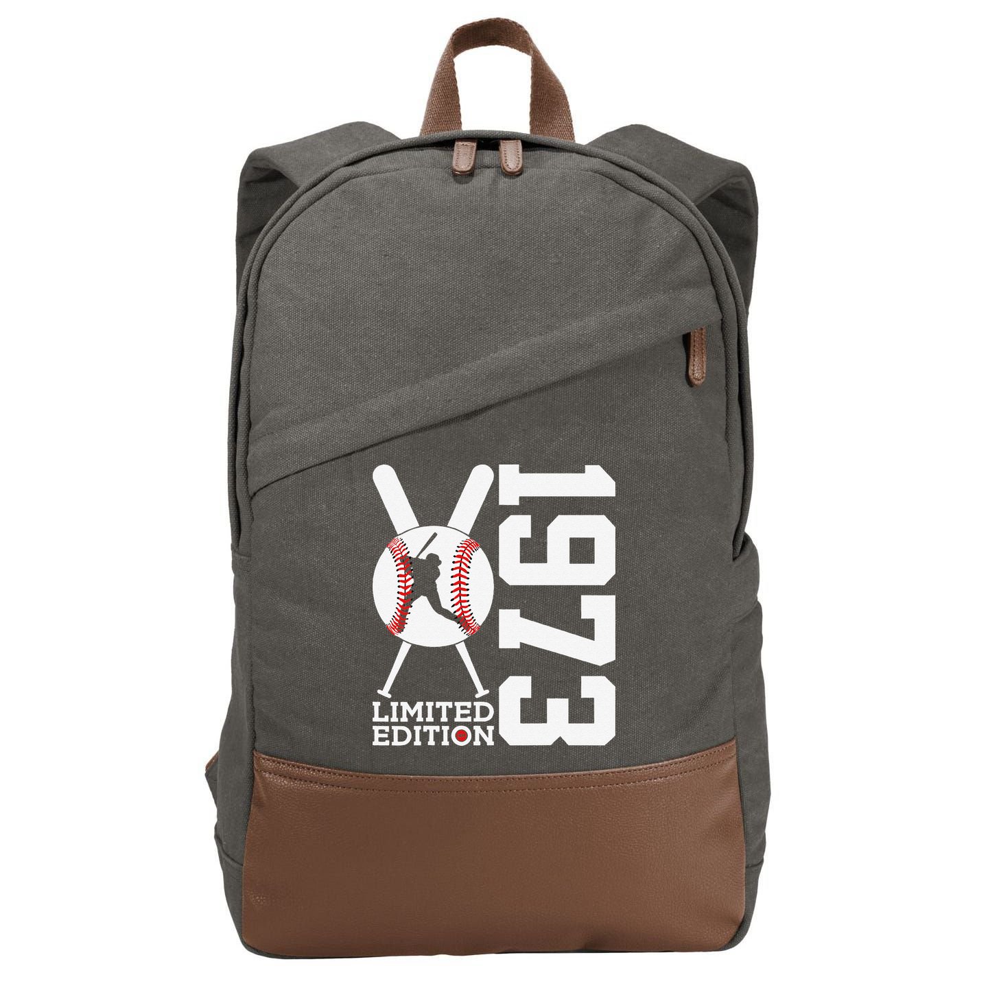 50th Birthday Baseball Limited Edition 1973 Cotton Canvas Backpack