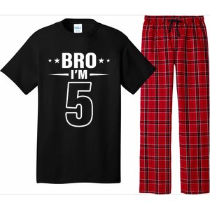 5th Birthday Boy Bro I’m 5 Year Old Fifth Birthday Party Pajama Set