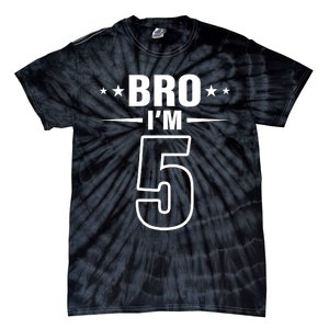 5th Birthday Boy Bro I’m 5 Year Old Fifth Birthday Party Tie-Dye T-Shirt