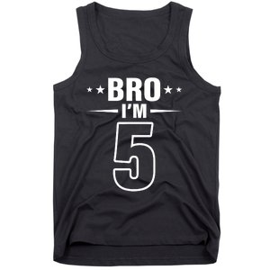 5th Birthday Boy Bro I’m 5 Year Old Fifth Birthday Party Tank Top