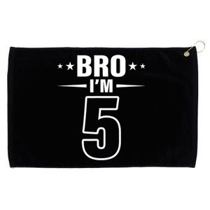 5th Birthday Boy Bro I’m 5 Year Old Fifth Birthday Party Grommeted Golf Towel