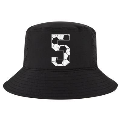 5th Birthday Boy Soccer Player Football 5 Years Old Cool Comfort Performance Bucket Hat