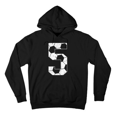 5th Birthday Boy Soccer Player Football 5 Years Old Hoodie