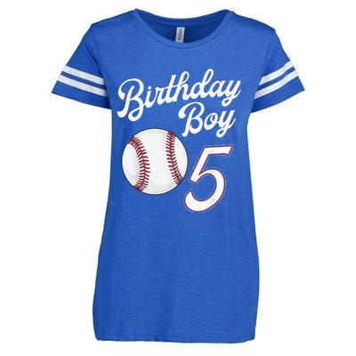 5th Birthday Baseball Big Number Five 5 Year Old Boy Girl Enza Ladies Jersey Football T-Shirt