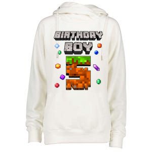 5th Birthday Boy 5 Video Gamer Pixel Number Five Bday Party Womens Funnel Neck Pullover Hood