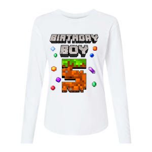 5th Birthday Boy 5 Video Gamer Pixel Number Five Bday Party Womens Cotton Relaxed Long Sleeve T-Shirt