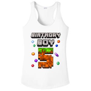 5th Birthday Boy 5 Video Gamer Pixel Number Five Bday Party Ladies PosiCharge Competitor Racerback Tank