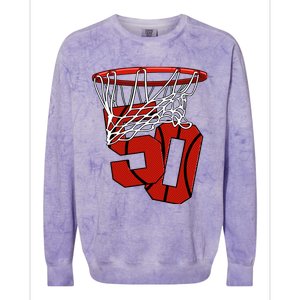 50th Basketball Birthday Basketball And Streetball Gift Colorblast Crewneck Sweatshirt