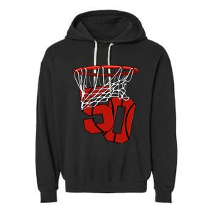 50th Basketball Birthday Basketball And Streetball Gift Garment-Dyed Fleece Hoodie