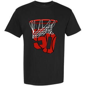 50th Basketball Birthday Basketball And Streetball Gift Garment-Dyed Heavyweight T-Shirt