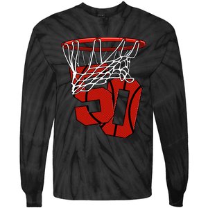 50th Basketball Birthday Basketball And Streetball Gift Tie-Dye Long Sleeve Shirt