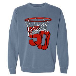 50th Basketball Birthday Basketball And Streetball Gift Garment-Dyed Sweatshirt