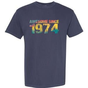 50th Birthday Born 1974 Gift Awesome Since 1974 Garment-Dyed Heavyweight T-Shirt