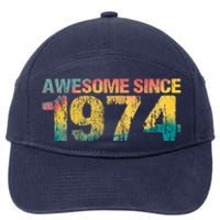 50th Birthday Born 1974 Gift Awesome Since 1974 7-Panel Snapback Hat