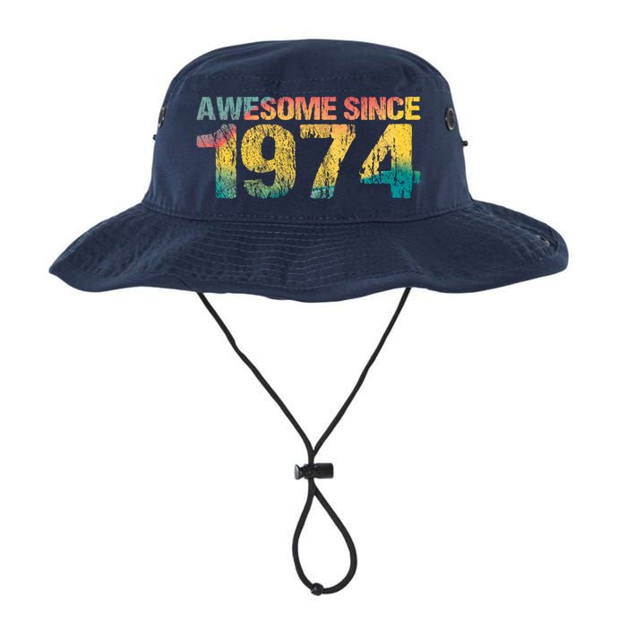 50th Birthday Born 1974 Gift Awesome Since 1974 Legacy Cool Fit Booney Bucket Hat