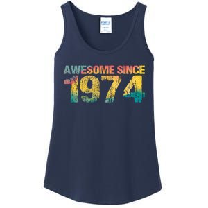 50th Birthday Born 1974 Gift Awesome Since 1974 Ladies Essential Tank