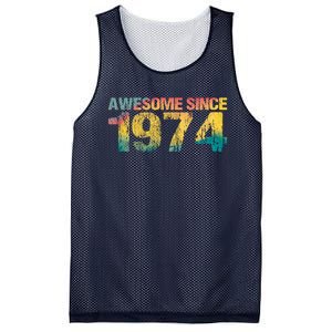 50th Birthday Born 1974 Gift Awesome Since 1974 Mesh Reversible Basketball Jersey Tank