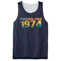 50th Birthday Born 1974 Gift Awesome Since 1974 Mesh Reversible Basketball Jersey Tank