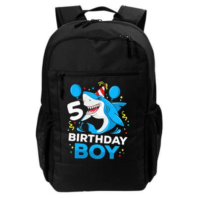 5th Birthday Boy Shark Ocean Theme Party 5 Years Old For Boy Backpack