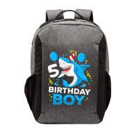 5th Birthday Boy Shark Ocean Theme Party 5 Years Old For Boy Vector Backpack
