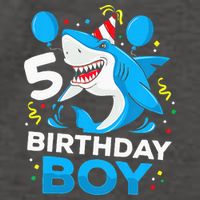 5th Birthday Boy Shark Ocean Theme Party 5 Years Old For Boy Vector Backpack