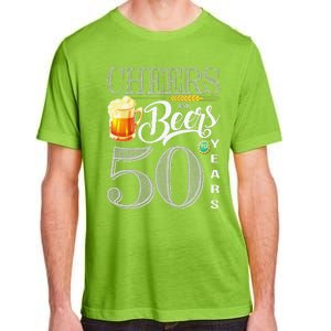 50th Birthday Cheers And Beers To 50 Years Adult ChromaSoft Performance T-Shirt