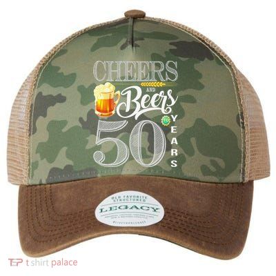 50th Birthday Cheers And Beers To 50 Years Legacy Tie Dye Trucker Hat