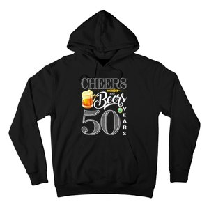 50th Birthday Cheers And Beers To 50 Years Hoodie