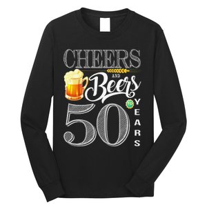 50th Birthday Cheers And Beers To 50 Years Long Sleeve Shirt