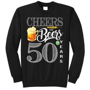 50th Birthday Cheers And Beers To 50 Years Sweatshirt